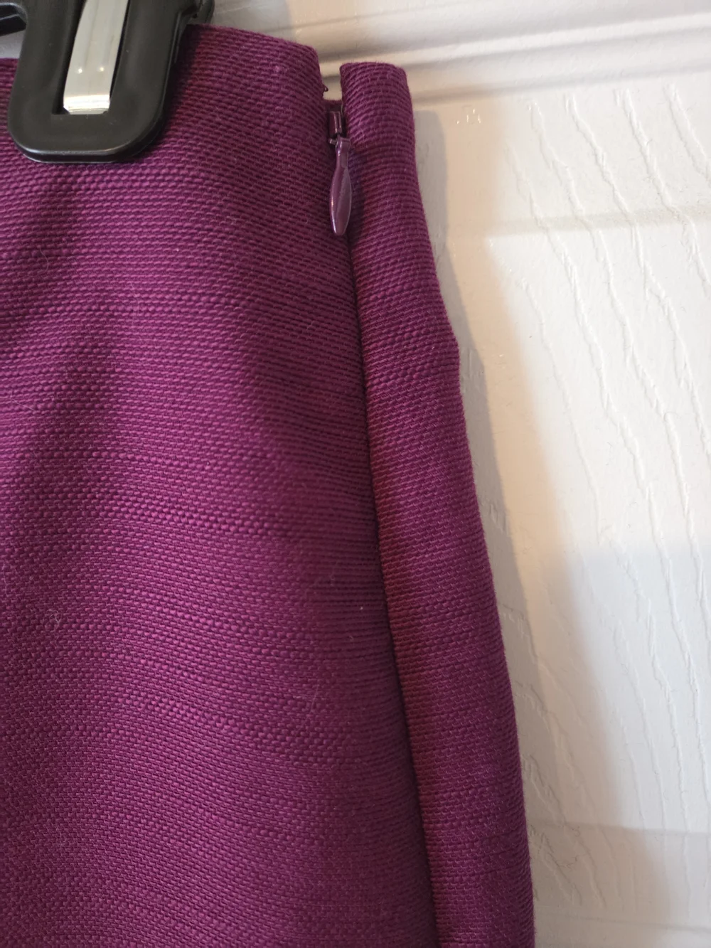 LOFT Purple‎ Button-Front A-Line Skirt